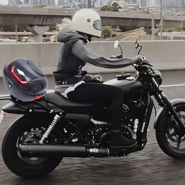 CAJA Superior de material ABS Impermeable para maletero Trasero de Motocicleta Con Estructura de Amplio Espacio de Almacenamiento Fácil Instaláciano para Accesorios de Montaje