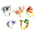 thumbnail image 1 of Minnieouse 5 uds. De anillos para mujer, anillo de dragón topacio, anillos abiertos, anillos de dragón gótico ajustables para mujeres y hombres Ropa, zapatos y accesorios Miscelánea Minnieouse AP005676-00, 1 of 6
