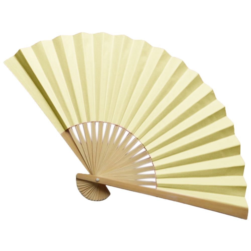 Chinese Style Hand Held Fan Bamboo Paper Folding Fan Party Wedding Flower Fan J 