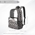 thumbnail image 7 of ZIATUBLES 17 Inch Clear Backpack, Heavy Duty Fabric & PVC Transparent Bag with Gray Bow Leopard Print Print, Large Capacity See Through Bookbag Easy to Clean for School & Travel, 7 of 7