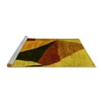 thumbnail image 2 of Ahgly Company Machine Washable Indoor Square Oriental Yellow Modern Area Rugs, 7' Square, 2 of 4