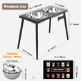 thumbnail image 5 of Metal Elevated Dog Bowls, 17in Tall Raised Dog Bowl Stand, Dog Food Bowls with 3000ml Stainless Steel Bowls and Sprill Proof Mat for Extra Large Dogs, Dog Food & Water Bowls, 5 of 8