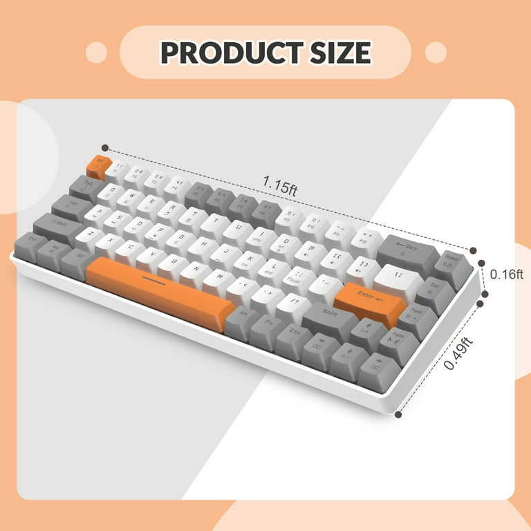 Free Shipping! ZIYOU LANG RK-T8 Wired 65% Gaming Keyboard with RGB