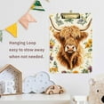 thumbnail image 4 of FORMRS Acrylic Clipboard with Low Profile Clip Standard A4 Letter Size, 12.5" x 9", Floral Cow, 4 of 8