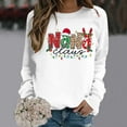 thumbnail image 2 of FYEGRE Chandail Sans Capuche pour Femmes, Col Rond, Manches Longues, Doux, Décontracté, Athlétique, Confortable, pour les Vacances, Blanc, TTG, 2 of 4
