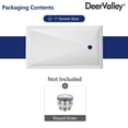 thumbnail image 6 of DeerValley DV-1SB0105R 60"L X 34"W Single Threshold Shower Base in White, Right Drain Location, Rectangle Acrylic Shower Pan, Non-slip Design, 6 of 14