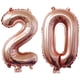thumbnail image 1 of Decoración de Aniversario de 20 Años, Globos de Fiesta Globos de Números de 20 Años Globos de Números para 20 Aniversario de Boda Decoración de Fiesta de Cumpleaños Globos de Helio (20 Oro Rosa), 1 of 5