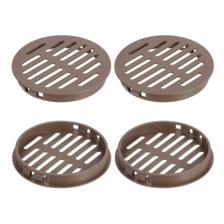 Uxcell Round Soffit Vents 3 inch, 6Pcs Brown Plastic 80mm Soffit Vent Cover
