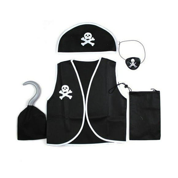1PC Disfraz de espectáculo de piratas para niños de Halloween Disfraz de pirata clásico Disfraz de fiesta de Halloween Mascarada Escenario Traje de cosplay para niños Adecuado para 80-130cm