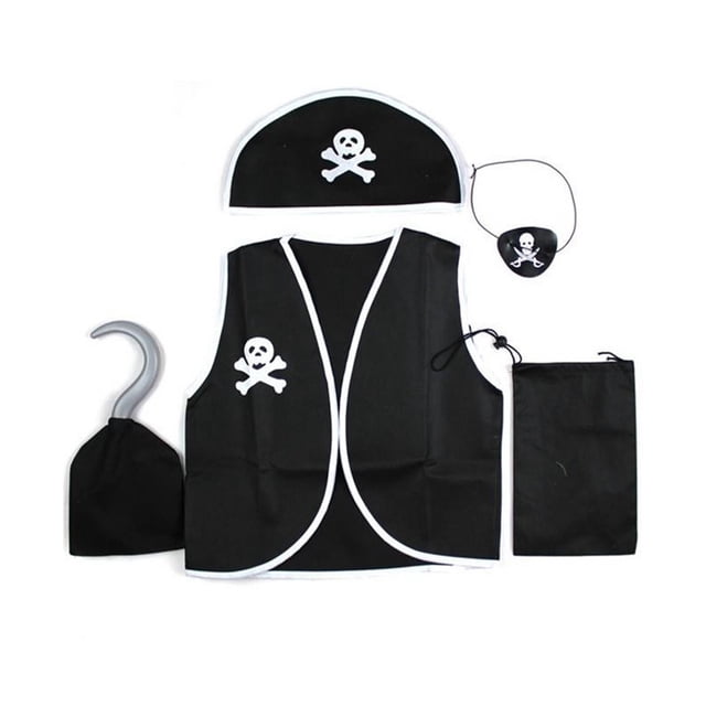 1PC Disfraz de espectáculo de piratas para niños de Halloween Disfraz de pirata clásico Disfraz de fiesta de Halloween Mascarada Escenario Traje de cosplay para niños Adecuado para 80-130cm