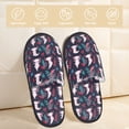 thumbnail image 2 of House Slippers for Women Men - pink navyblue cute axolotl Lightweight House Shoes Fuzzy Slippers, Soft Slip-On Cozy House Slippers for Woman Indoor Outdoor, 2 of 7