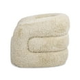thumbnail image 6 of Colt 33" Fur Swivel Beige Upholstered Barrel Accent Arm Chair, 6 of 9