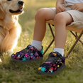thumbnail image 3 of Uourmeti Black Sneakers for Boys Size 2.5 Paint Splatter Non Slip Shoes Breathable Lightweight Single Buckle Athletic Running Tennis Shoes for Little Kid Big Kid, 3 of 6