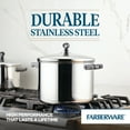 thumbnail image 4 of Farberware Classic Series 8 Quart Stainless Steel Stockpot with Lid, Induction Compatible, Metal Utensil and Dishwasher Safe, Stainless Steel, 4 of 7