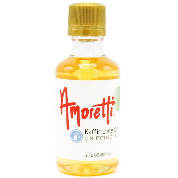 Amoretti - Kaffir Lime Oil Extract Oil Soluble 2 oz - Highly Concentrated & Perfect For Pastry or Savory applications, Preservative Free, Vegan, Kosher Pareve, TTB Approved, Non-GMO