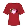 thumbnail image 5 of AGWOLF Valentine Shirts for Women Funny Short Sleeve Graphic Tee Cute Heart Print Crewneck Tshirts Valentines Day Gifts for Women, 5 of 7