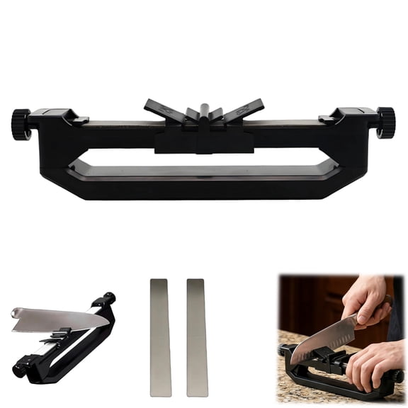 Portable Knife Sharpener with 15°/17°/25° Adjustable Angles - Handheld Angle Guided Sharpener, Multi-Purpose Sharpening Stone Set for Kitchen & Travel Knives(1pc)