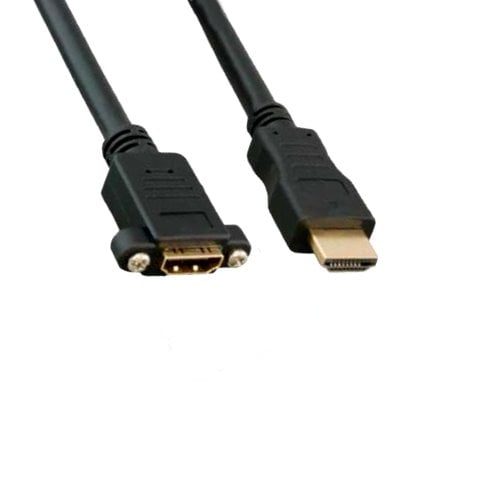 1 Foot HDMI Extension Male to Female Panel Mount Cable CL2 Rated 1080P AYA 1Ft