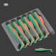 thumbnail image 1 of 6pcs Fishing Lure Soft 80mm TPR Plastics Baits Lure Artificial Baits Floating Crazy Soft Worm He Qiyong unisex, 1 of 2