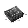thumbnail image 3 of Passive Audio DI Box Direct Injection Box Low Noise Guitar Bass DI TRS 2 Channel Audio Converter DJ Equipment Mixer Audio ,Reduced Noise, 3 of 6