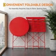 thumbnail image 2 of QinaQin Patio Bistro Set with Foldable Table and 2 Chairs, Powder Coated Metal Frame, 3Pcs, 2 of 8