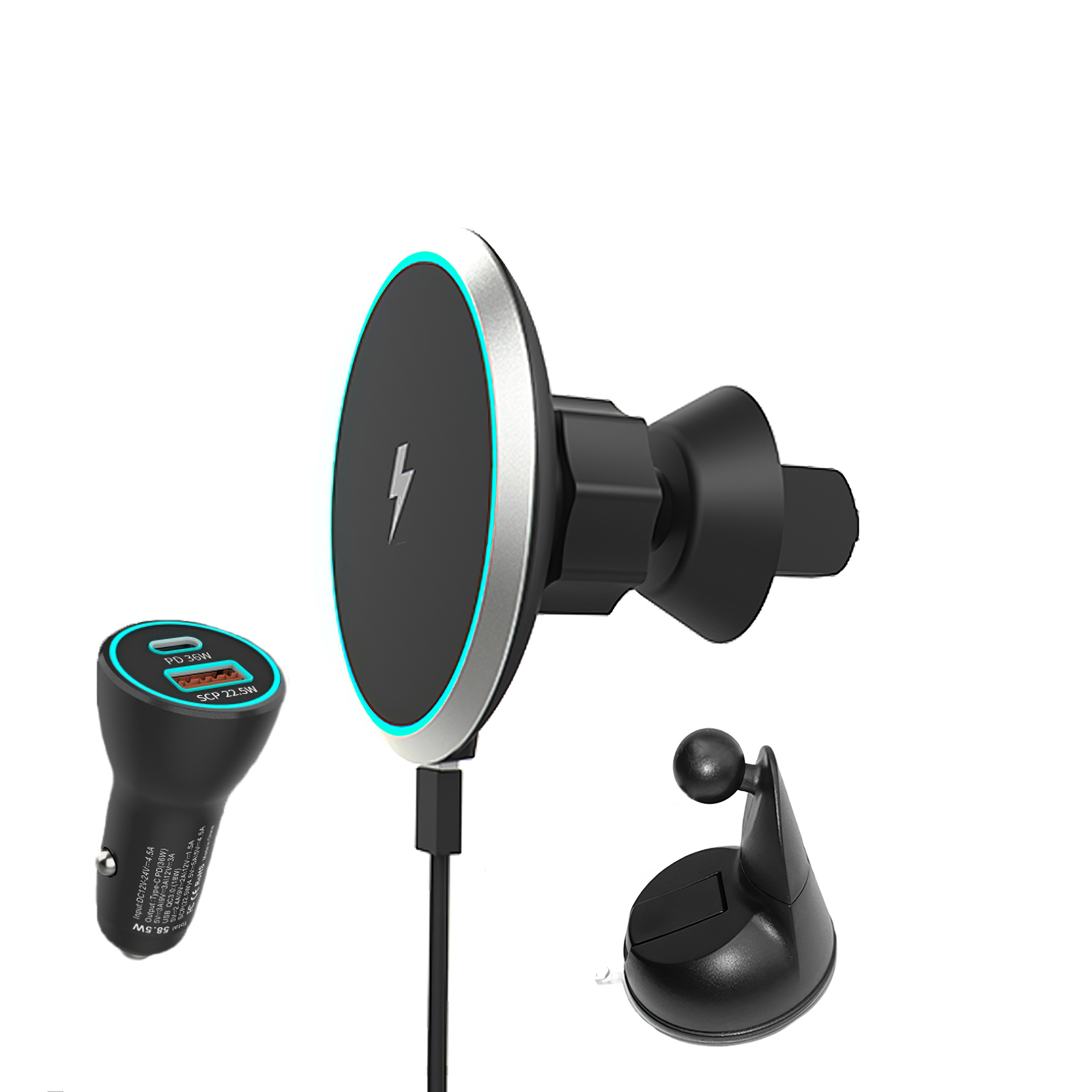 Onever Wireless Phone Charger Set 15w Rotary Heat Dissipation