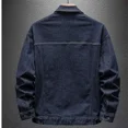 thumbnail image 2 of Abrigo vaquero para hombre, chaqueta vaquera de otoño de alta calidad, para hombre, nuevo, a bajo precio, ropa de marca japonesa original vintage, ropa de abrigo desgastada, 2 of 5