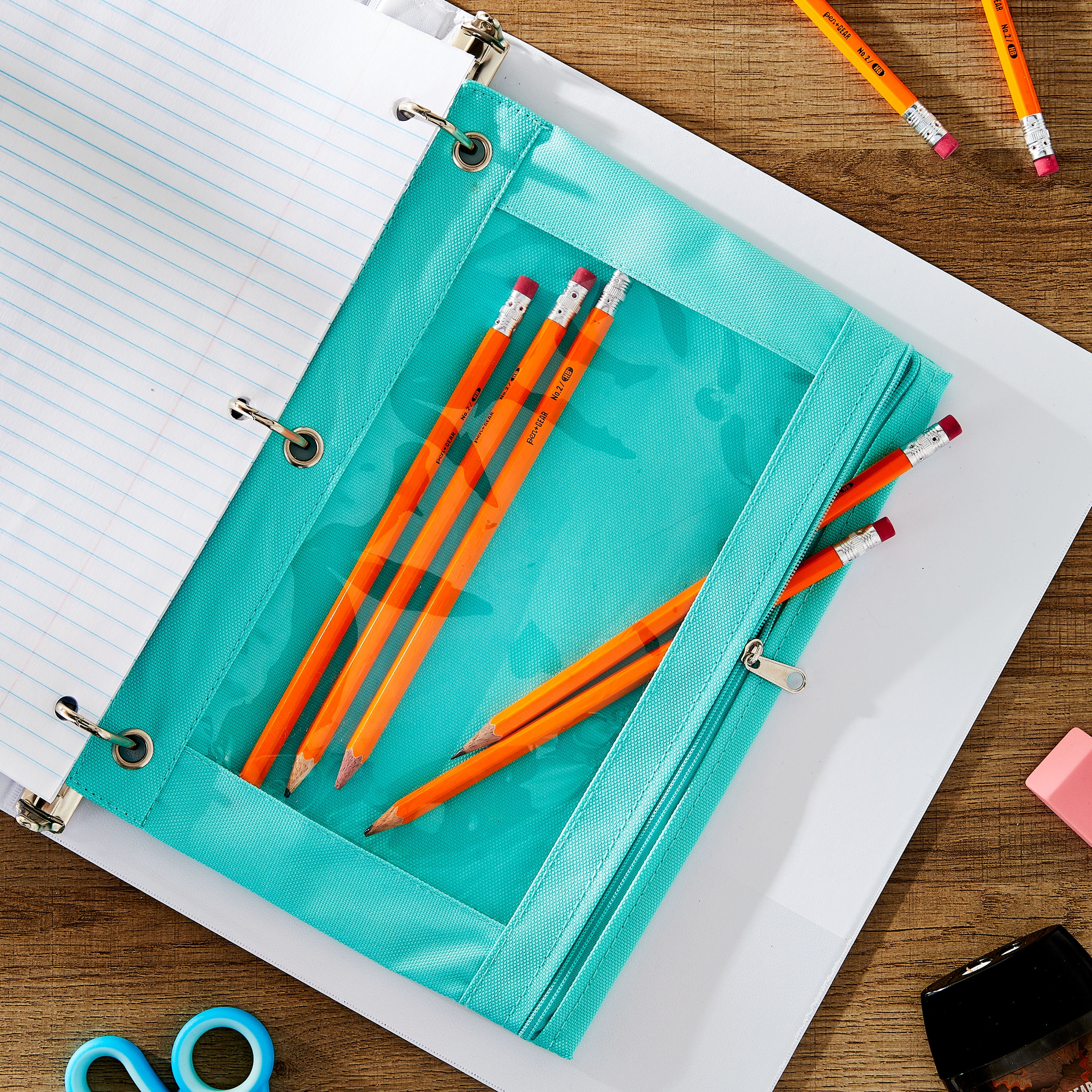 Pen + Gear Solid Binder Pouch, Blue, 10.25” x 7.25”
