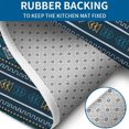 thumbnail image 4 of Blue Geometric Striped Pattern Bathroom Rugs Sets 3 Piece,Toilet Cover Set,Absorbent Non Slip Bathroom Mats Sets with U-Shaped Contour Rug Toilet Rug Set, 4 of 5