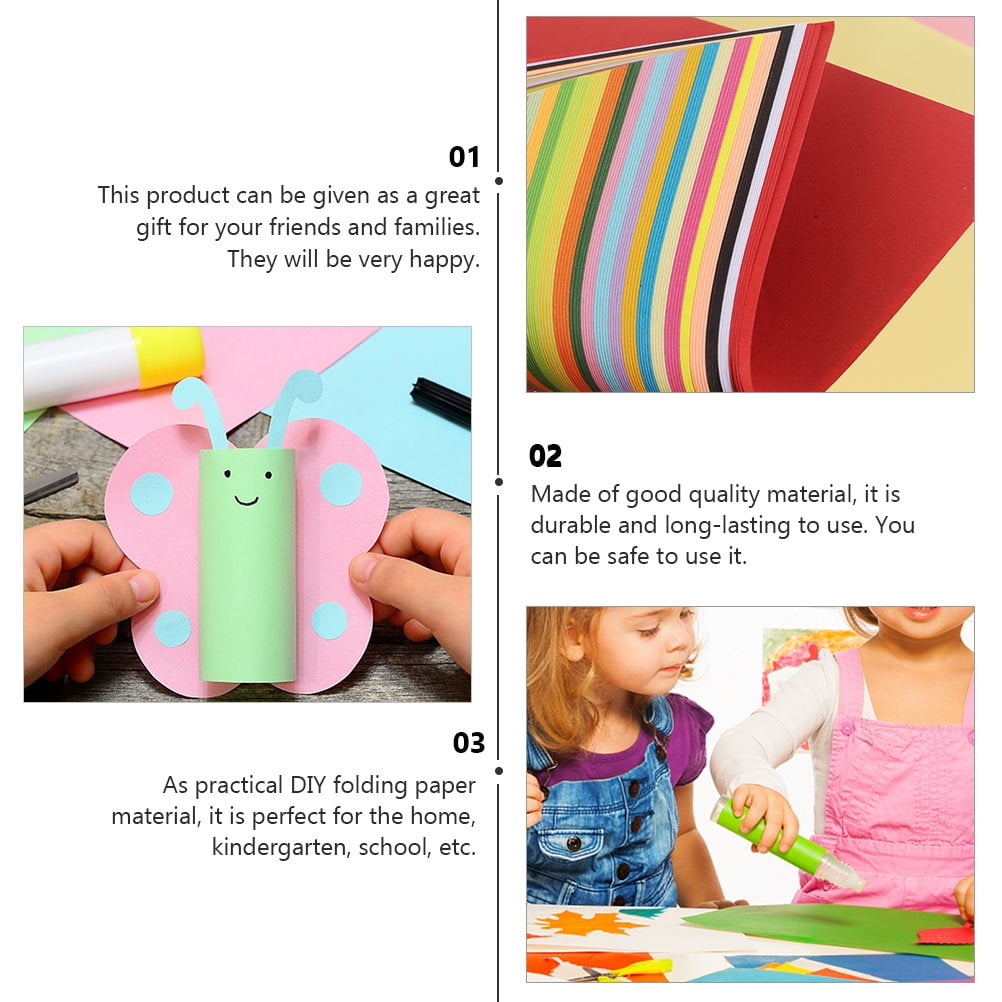 200 Sheets A4 Handmade Origami Handicraft Paper Colored Printer Dual-sided Folding Child
