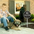 thumbnail image 2 of Heavy Duty No Soliciting Sign for House - All Metal Construction No Soliciting Yard Sign - 10" x 10" - Aluminum - with 28" Long Stake, 2 of 9