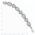 thumbnail image 2 of 925 Sterling Silver Rhodium Polished Circles Bracelet, 2 of 2