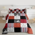 thumbnail image 2 of Feelyou Rugby Sports Lover Queen Comforter Set, Hippie Patchwork Bedding Set, 3pcs, 2 of 8