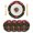 Black, variant on Bohemian Round 15 Inch Placemats Set of 4, Red Green Tribal Mexican Abstract Flower HeatResistant Non Slip Place Mats for Dining Table, Wipeable Braided Kitchen Table Mats for Housewarming