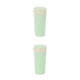 thumbnail image 2 of Yuarrent Botella deportiva de fibra de trigo con tapa, buen sellado, vaso de té de la leche para coche, vasos para viajes al aire libre, Verde 2Conjunto, 2 of 6
