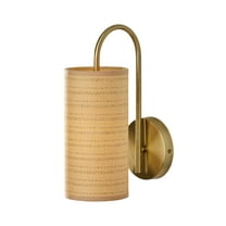 Adesso 13.5" Mendoza Wall Lamp, Antique Brass