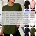 thumbnail image 4 of Loopsun Womens 3/4 Sleeve Fall Tops Fashion Solid Crew Neck Sports Casual Pullover Shirts, 4 of 5