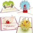 thumbnail image 4 of 3D Greeting Cards 4 PK Pop Up Card For Anniversary, Birthday, Valentine, Wedding, Congratulations Cards, 4 of 8