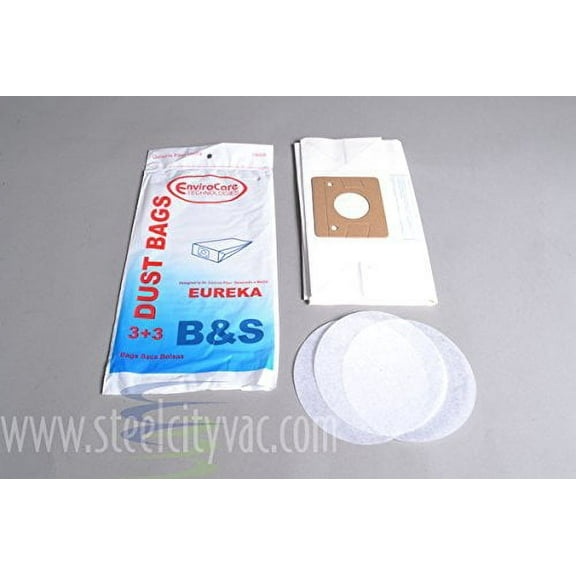 9 Eureka B & S Allergy Canister Vacuum Bags   9 Filters, 1700 3700, Powerteam Series Vacuum Cleaners, 52329, 52329A-6, 52329-12, 54922-10, 1700 and 3700, 1780A