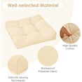 thumbnail image 6 of GHooa Set of 2 Tufted Patio Cushions, 4" Outdoor Seat Cushions, Waterproof & High Elasticity for Comfortable Sitting Experience, Square Chair Cushions for Indoor Outdoor Use, 2 Pack (Beige), 6 of 10