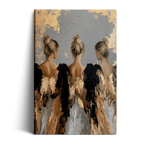 Topbout Art Three Angel Women Abstract Modern Canvas Wall Art Gallery Wrapped for Living Room