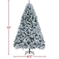 thumbnail image 3 of Yaheetech 6ft Flocked Artificial Christmas Tree with 820 Branch Tips, Green, 3 of 7