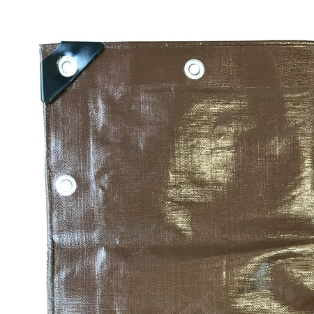 Alion Home Brown Heavy Duty All Purpose Poly Tarp 12mil Waterproof