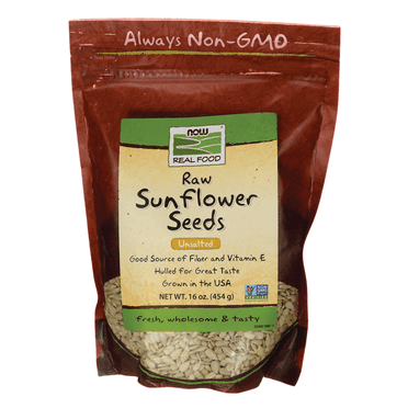 NOW Foods Raw Sunflower Seeds - Unsalted 16 oz Pkg