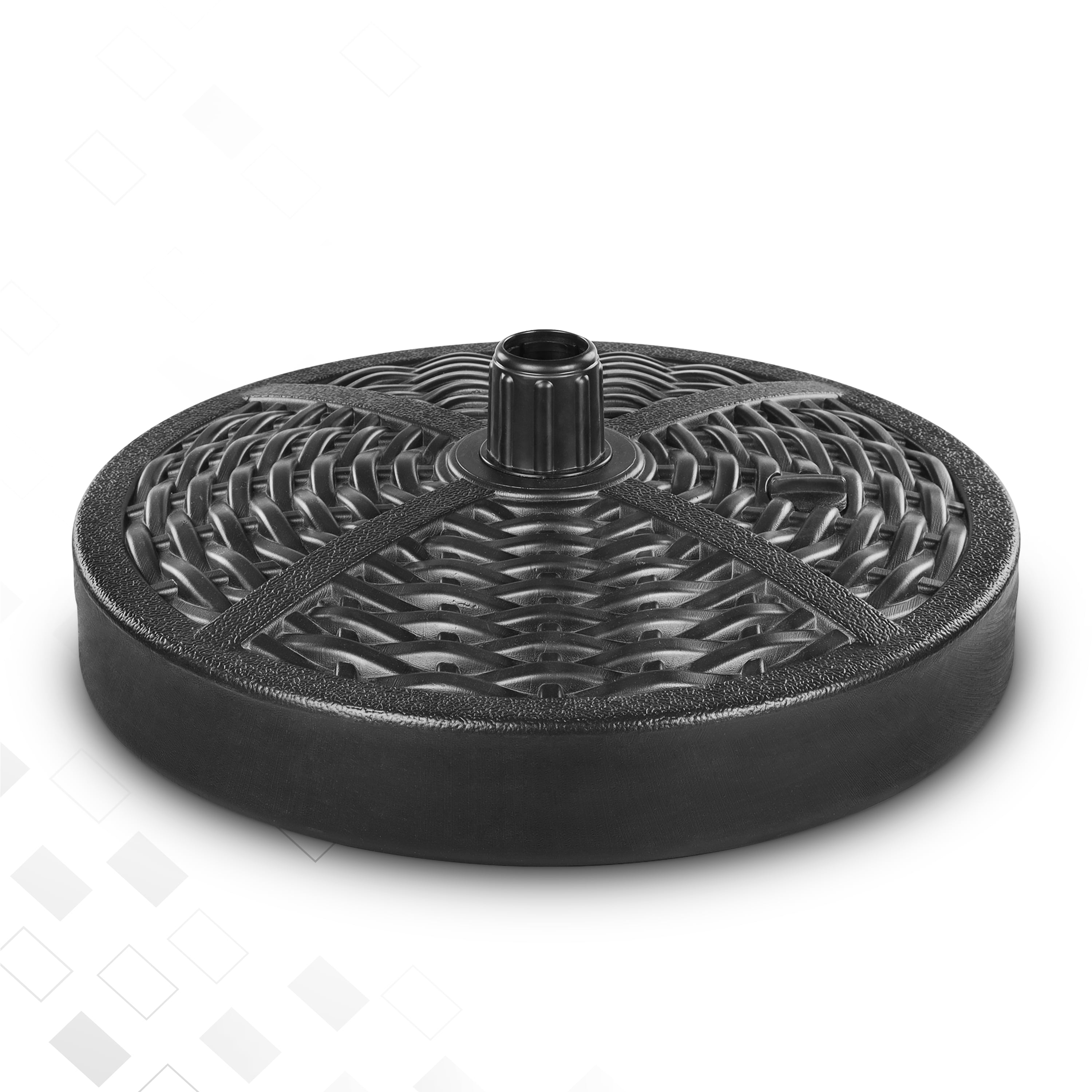 LovoIn 30lbs Round Fillable Heavy Duty Plastic Patio Umbrella Base Stand for Patio Outdoor