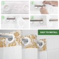 thumbnail image 6 of No Hook Shower Curtain, Farmhouse Orange Small Shower Curtains with Snap in Liner, Vintage Flower Leaf Botanical Plant Waterproof Washable Fabric Bathroom Curtain Sets, 36"W x 72"L, 6 of 9
