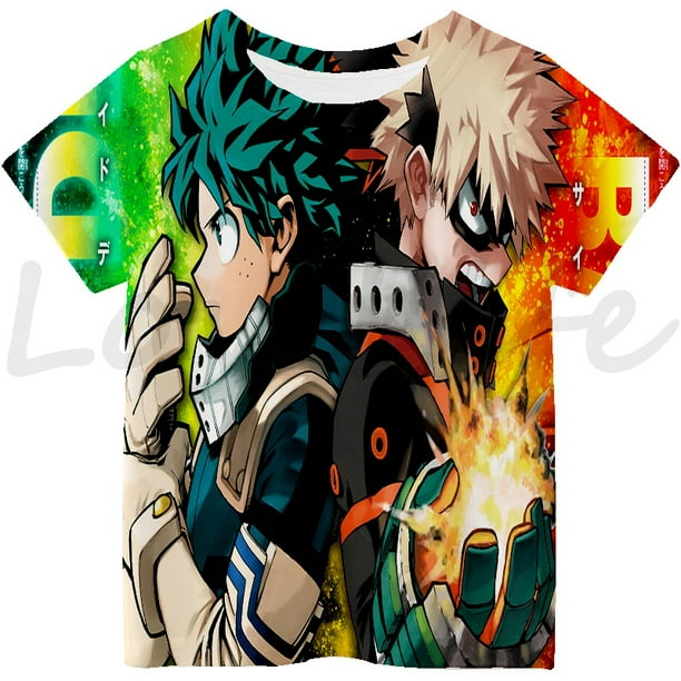 2021 My Hero Academia Temporada 5 Camisetas Ninos 3d Verano Ropa Ninas Boku No Anime Walmart en linea