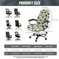 thumbnail image 5 of HELLHERO Dachshund Hibiscus Print Office Chair Cover Set, Universal Stretchy Computer Chair Armrest Slipcover, High Back Office Chairs Cover, Machine Washable, Green, 5 of 6