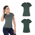 thumbnail image 2 of Playera para Dama, Color Verde Bosque Jaspe, Tamaño Grande, 2 of 3