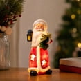 thumbnail image 5 of Fufafayo Christmas Santa Claus Figurine with Light, Lighted Resin Santa Statue, Star Cutout Light Up Santa Tabletop Ornament for Christmas Mantel Shelf Home Decor, 5 of 7